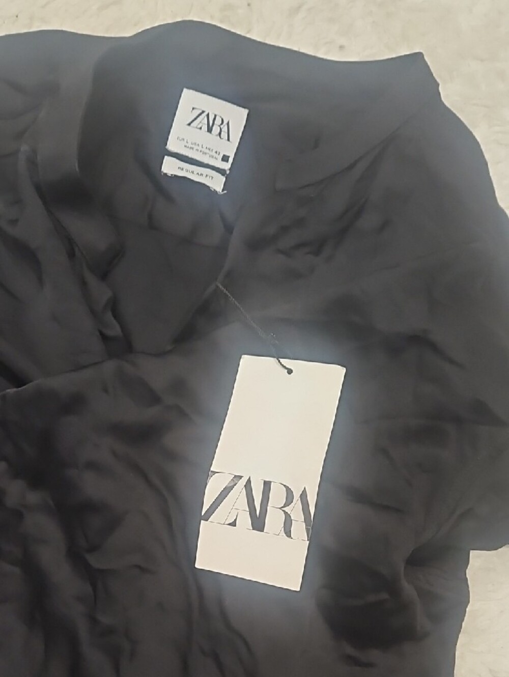 Zara Men Black Lightweight Button-Up Shirt Jacket - Picture 2 of 4